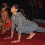 Bollywood actresses perform yoga